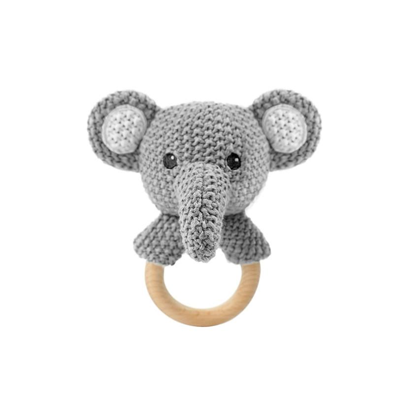 Baby Toy Collection Of Knitted Animal Rattles With Soft Plush Fabric For Infant Sensory Stimulation