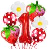 Fruit Series Gradual Change Strawberry Balloon Set Hawaiian Party Decoration Anniversary Decoration Birthday Balloon