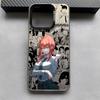 Cool Anime M-Makima Phone Case For iPhone 16 15 14 13 12 11 Pro Max Black Matte Multicolor Laser Metallic Aurora Cover