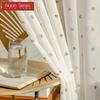 1ks Francouzská romantika Pruhované tečky Tyl Hnědá Okno Průsvitný Závěs Imitace lnu Příze Do obývacího pokoje Ložnice Dekor Nuan Series