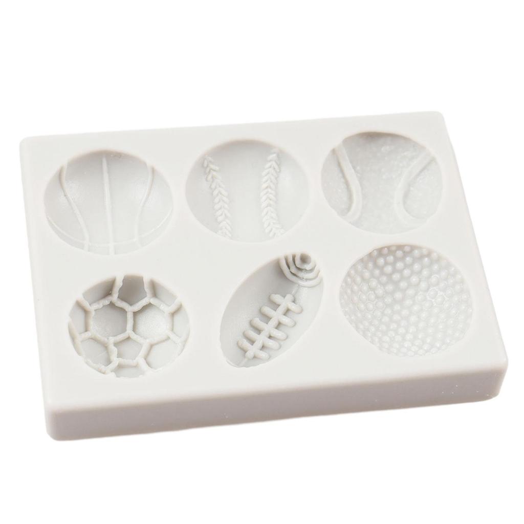 Sports Ball Silicone Mold Football Baseball Basketball Fondant Molds Cake Decorating Tools Theme Cake Dessert Decorated Chocolate Candy Mold