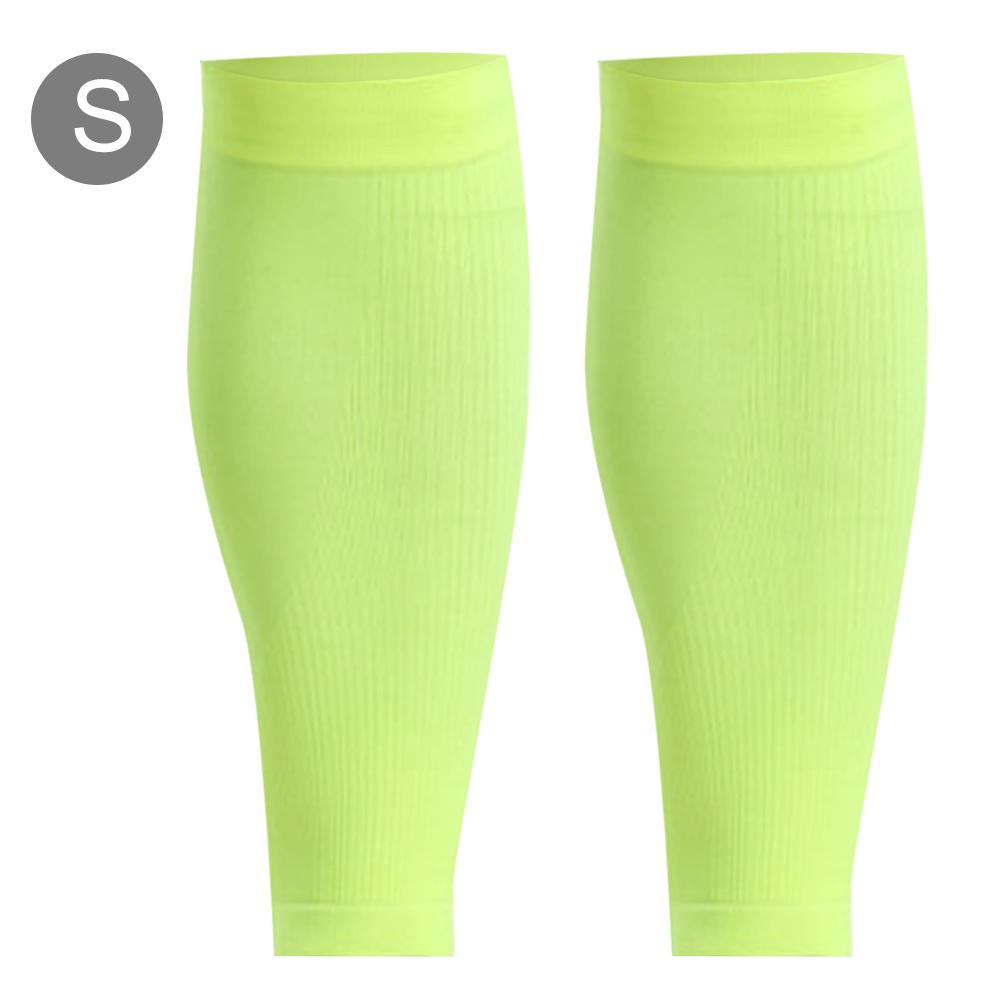 1Pair Mumian Sport Training Shin Pads Calf Sleeves Breathable Protective Gear Fluorescent GreenS
