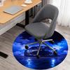 1PC Racing car Round Chair mat Area Rug - Non-Slip, Floor Mat for Office, Bedroom, home decor Christmas Gift c0528101