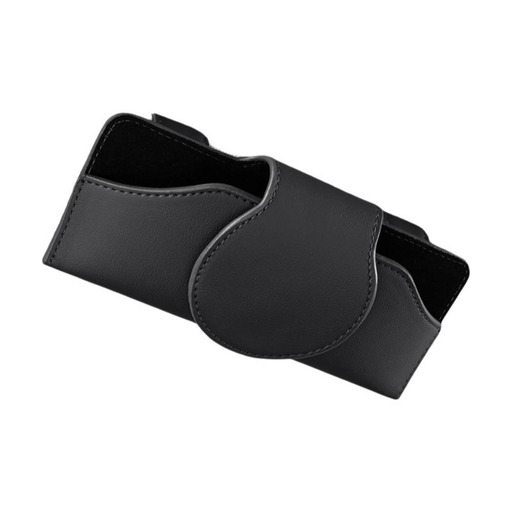 Eyeglass Case Car Sunglasses Holder PU Leather Sun Visor Storage Box Car Glasses Case  Automobile