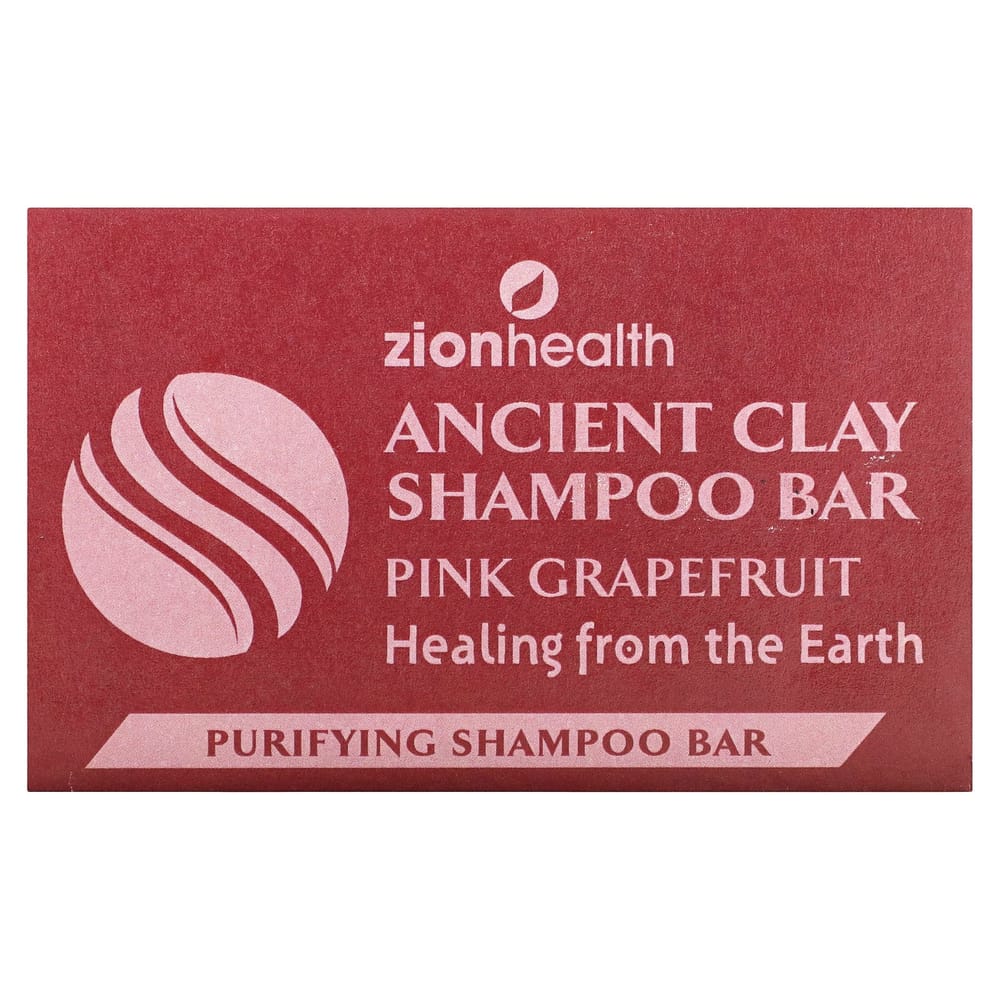 Zion Health Ancient Clay Pink Grapefruit Shampoo Bar 70g (2.5 oz)