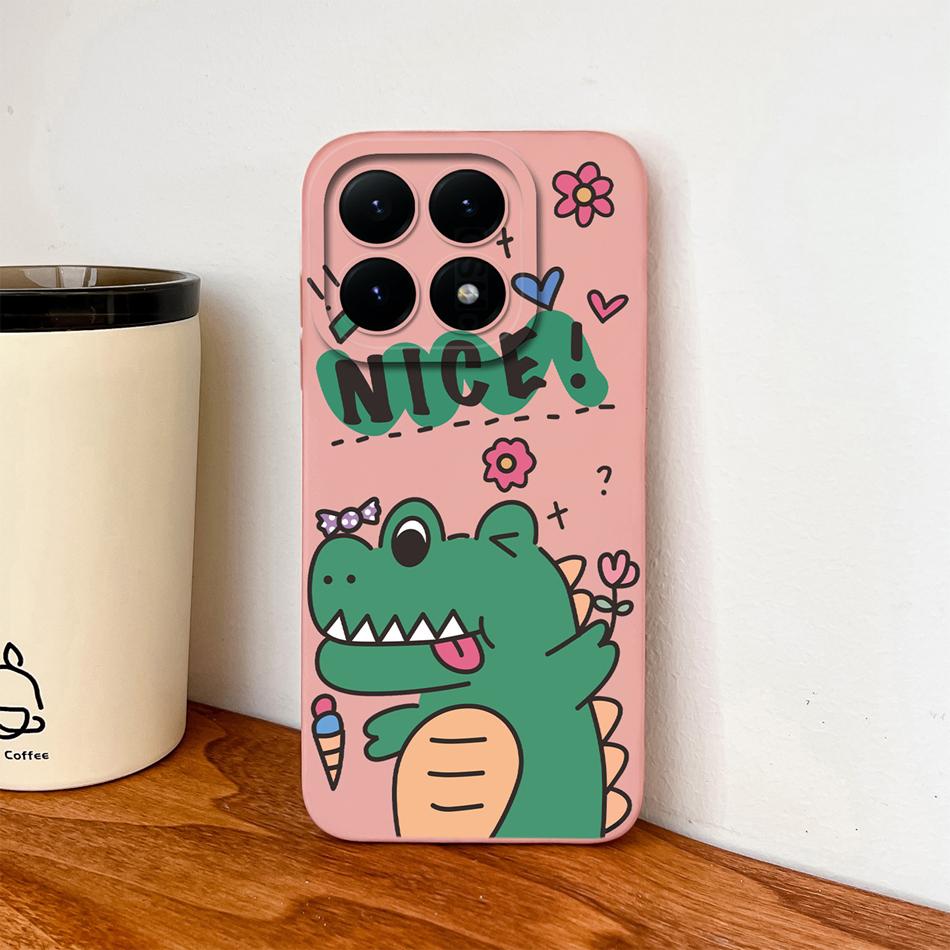 For Xiaomi 15T Pro Case For Xiaomi 17 Pro Max Cartoon Phone Back Cover Full Protection Soft Liquid Silicone Shockproof Bumper