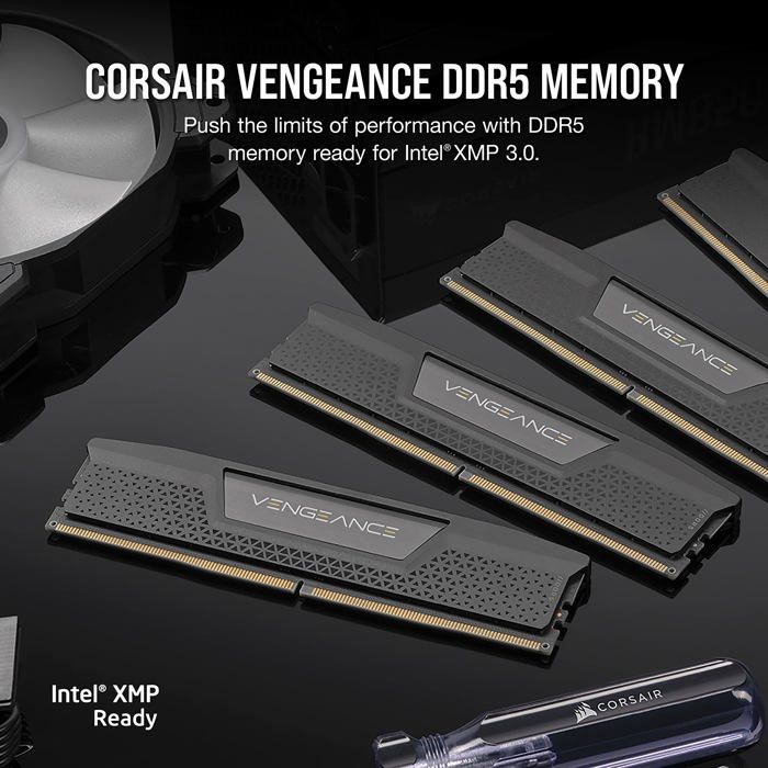 RAM DDR5 - CORSAIR - Vengeance - 64 Go - 6200 MHz - CL32 - Double Canal - Noir