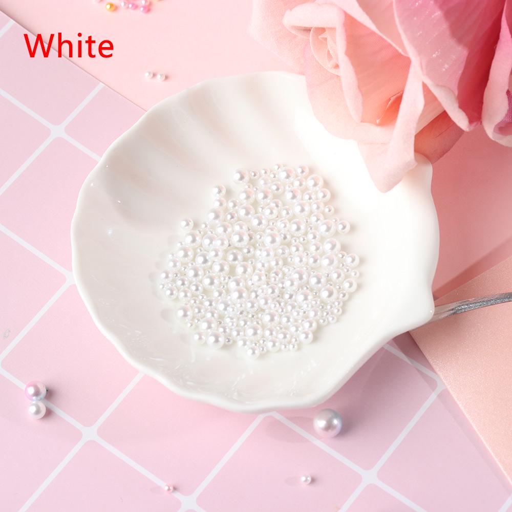 Filler Art Handmade DIY No Hole UV Resin Imitation Pearl Beads Jewelry Making