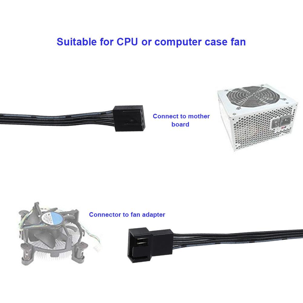 5 bucăți cablu de prelungire a ventilatorului cu 4 pini, conector PWM, cablu de alimentare cu prelungire a ventilatorului pentru computer