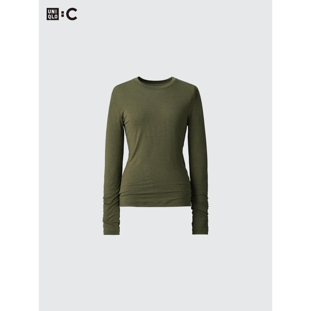 Uniqlo HeaTTech Cashmere Blend Crewneck T  Long Sleeve  exTra Warm