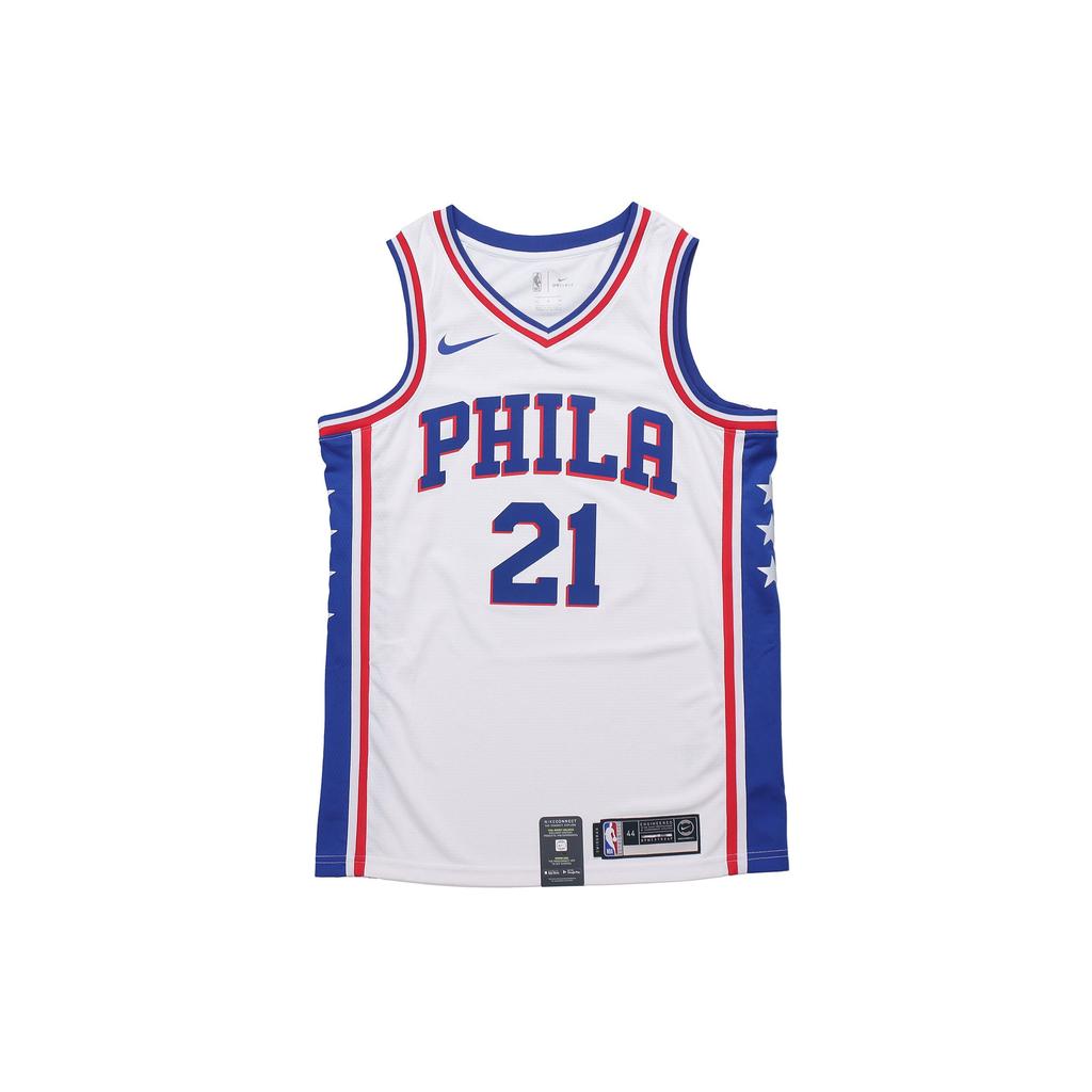 Nike NBA Philadelphia 76ers Joel Embiid #21 Fan Edition Jersey Men Top White CJ7677-103