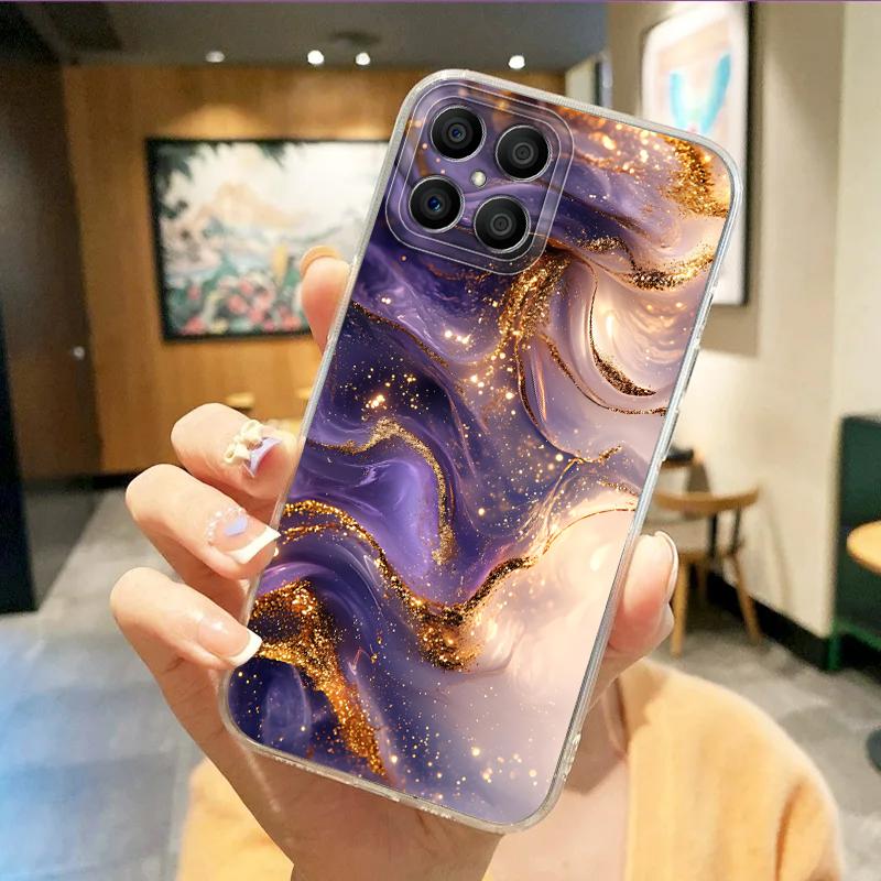 

Чехол для Honor 90 Lite X7b X9b X8b X8a X9a X8 Мягкий чехол для телефона Мраморный Honor 90
