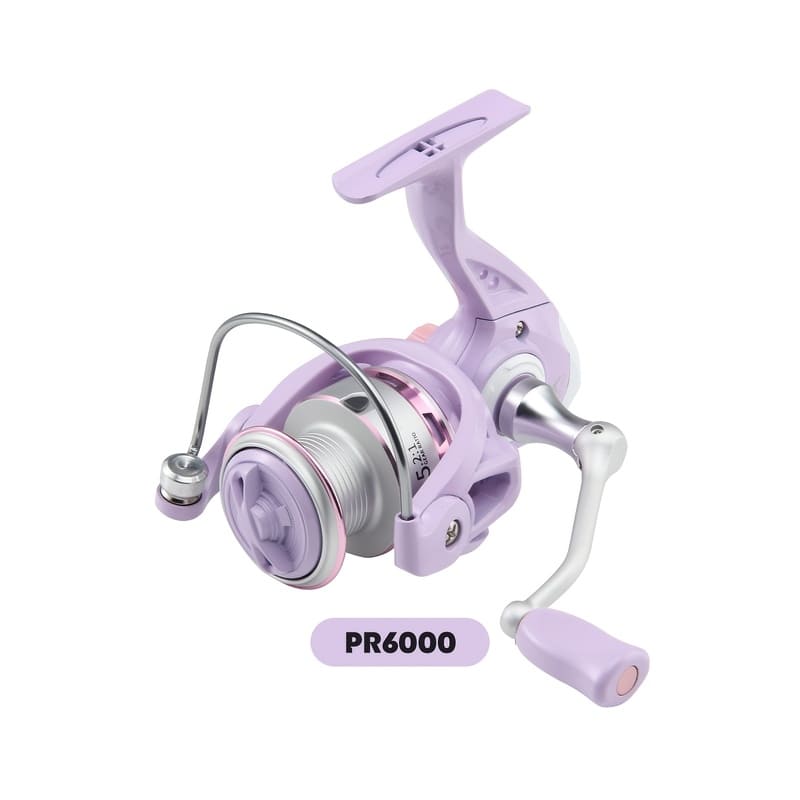High Quality Purple Spinning Fishing Reel 1500-7000 Series Metal Spool and Stainless Steel Bearings Durable for Freshwater and Saltwater Fishing