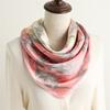 New 71cm Premium Flower Small Square Scarf Spring and Summer Simulated Silk Printing Silk Scarf Women's Thin Scarf Sunscreen Headscarf