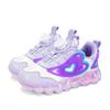Children's leathery middle-aged and older children's 2025 casual sports shoes Girls' rotating buckle running shoes