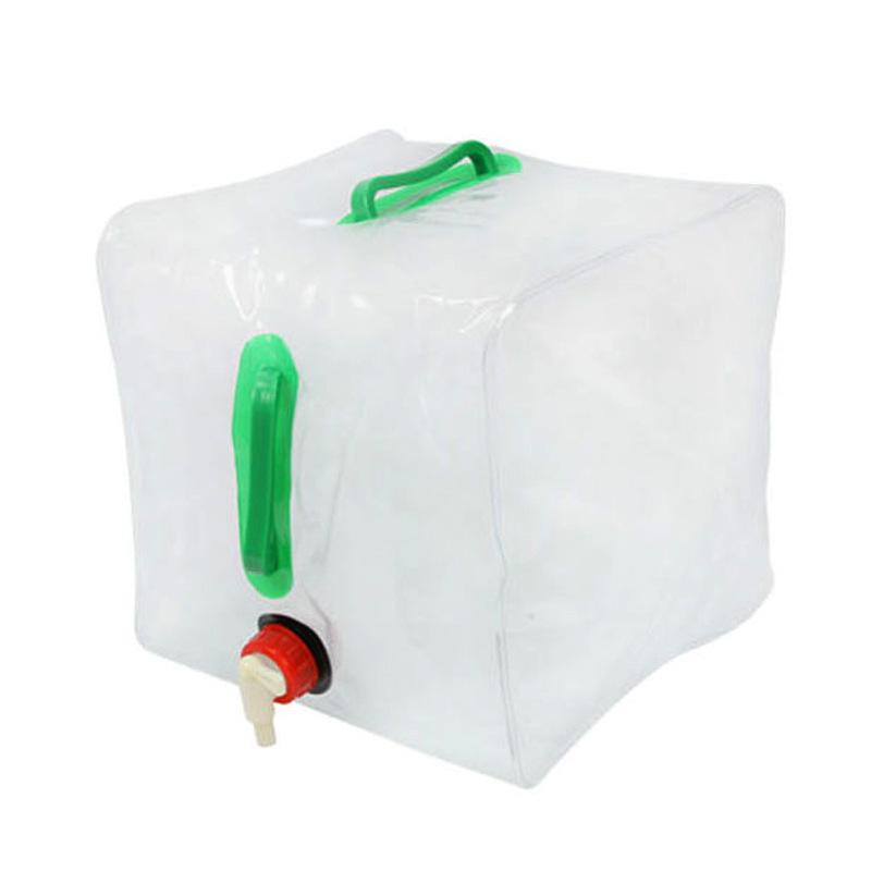 20L Foldable PVC Square Water Bag for Outdoor Use, Emergencies, and Picnics—Portable Survival Water Bottle & Collection Bucket