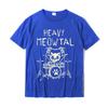 Heavy Meowtal Cat Metal Music Gift Idea Funny Pet Owner T-Shirt Latest Printed Tops Shirt Cotton T Shirts for Boys Geek