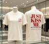 Summer Y2k Fashion Tshirts Just Kiss Me Funny Graphic Print Cotton TShirt Positive Shirt Gift Casual Loose Streetwear Unisex