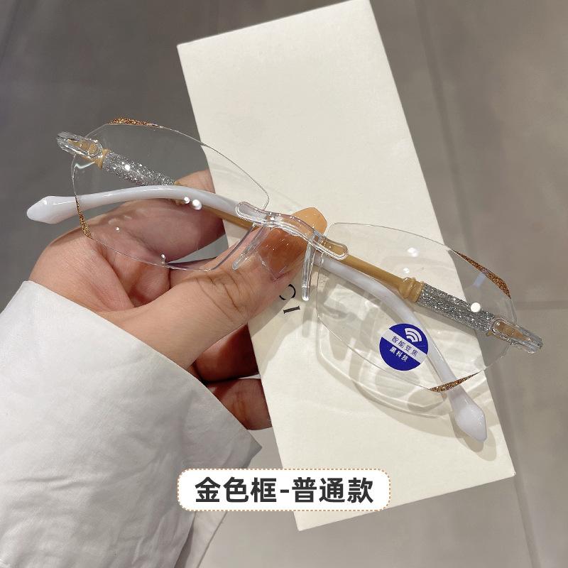 Модные Безрамочные Читальные Очки Женские С Защитой от Синего Света Ультралегкие Очки для Дальнозоркости Диоптрии Очки 1