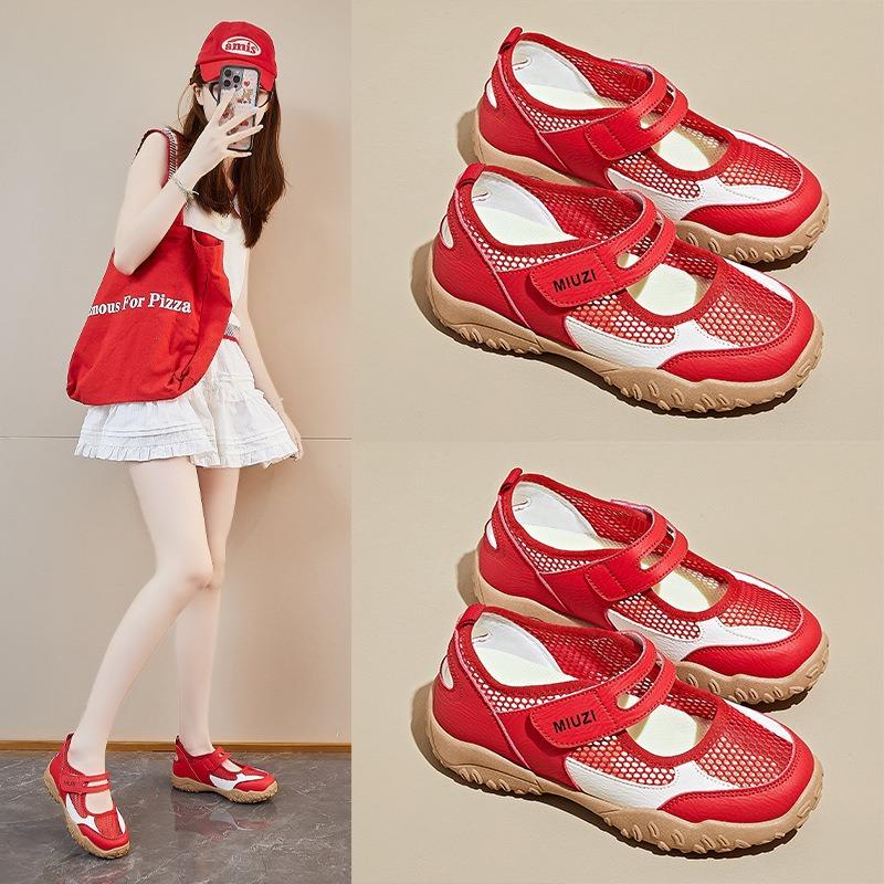 Inner height increase new Velcro dad shoes girl, summer student casual shoes mesh breathable