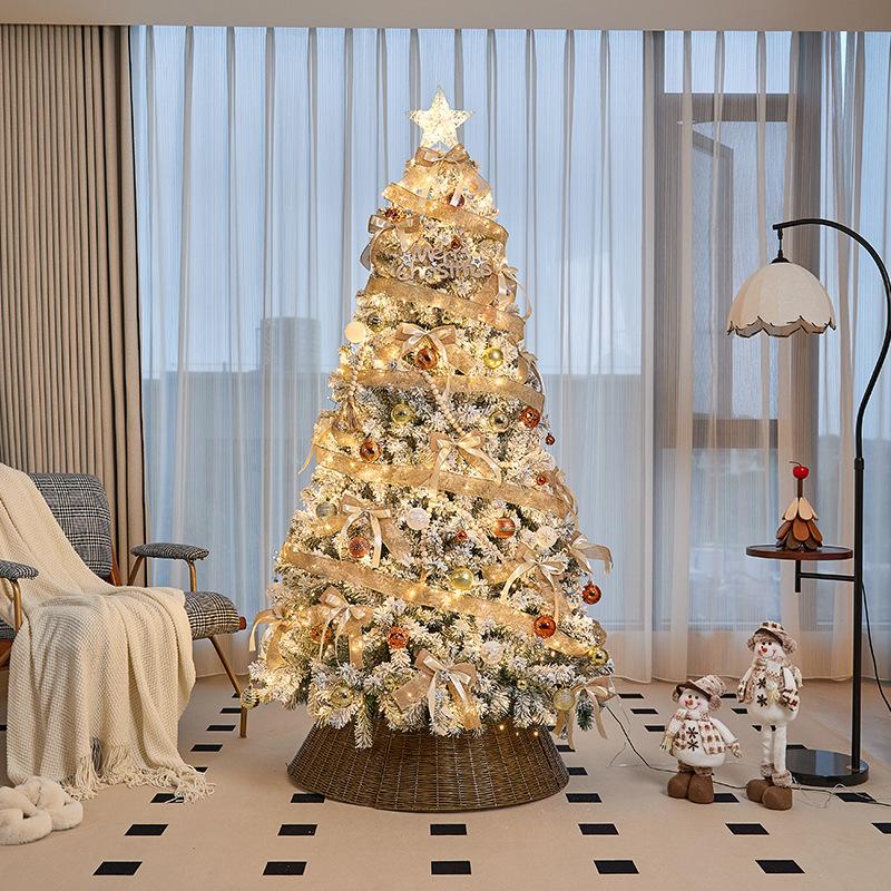 White Christmas Tree High-end Home Living Room Large Diy Ornaments Christmas Decorations