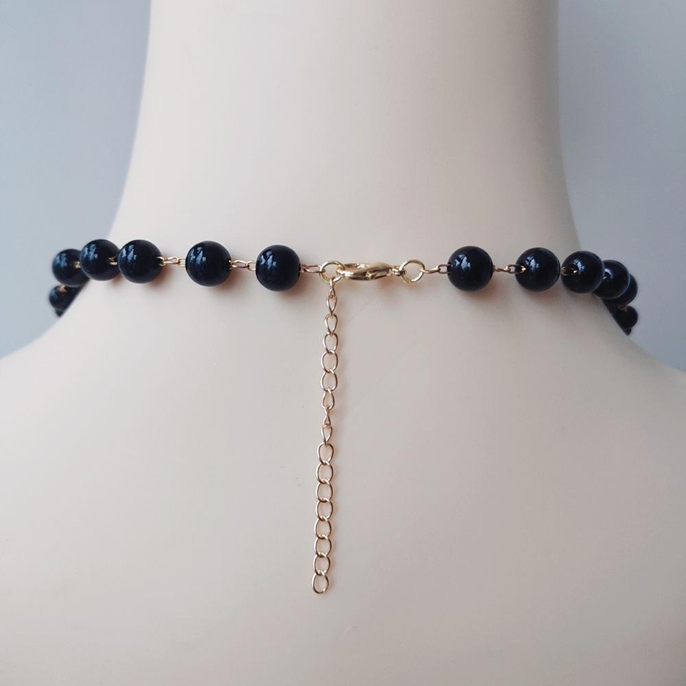 Bow Water Drop Pearl Retro Choker Necklace for Lolita Girls