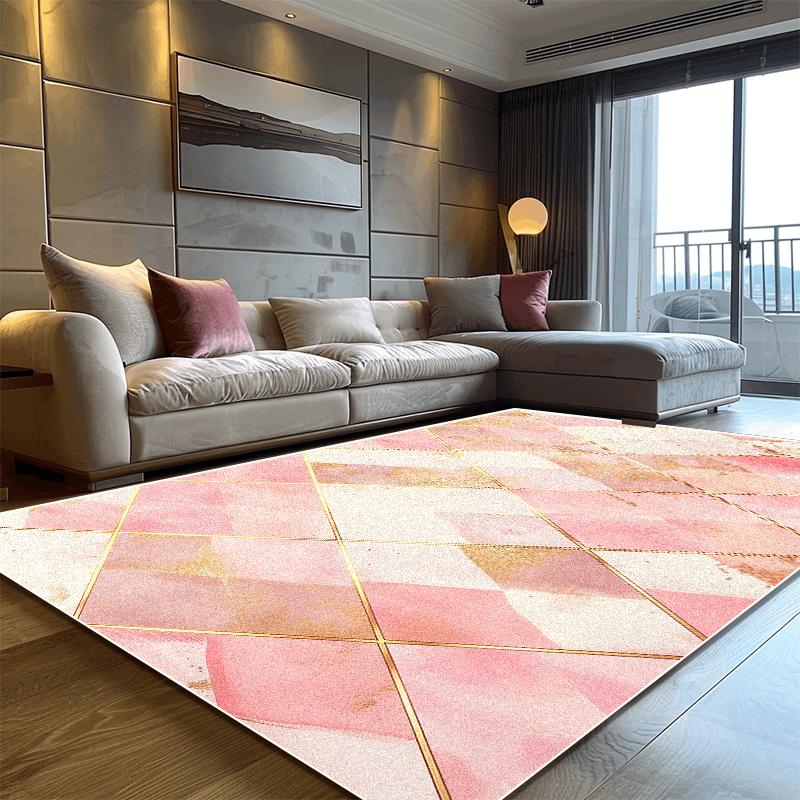 Modern Pink Geometric Carpet for Living Room Large Area Decoration Home Rugs for Bedroom Soft Non-slip 200x300 Lounge Sofa Mat
