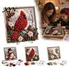 Kein Nähen Poke Art Kit 3D Weihnachtsstoff-Set, DIY Punch Needle Stickerei Set, Set Handgemachte Feiertagsbastelprojekte für Erwachsene und Anfänger