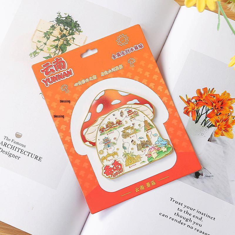 Yunnan Cultural Landmarks Metal Magnets: Trendy Tourist Souvenir and Gift