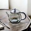 Japanese Style Plum Blossom Glass Teapot with Filter Hole Green Tea Flower Tea Maker Heat-resistant Kungfu Tea Set Small Tea Pot