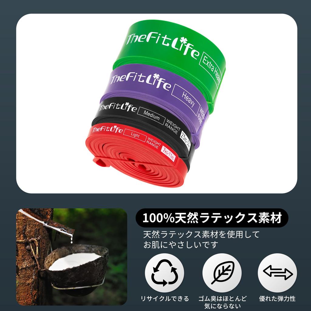 TheFitLife Resistance Strength Training Bands Bands, Bands, Pull-up (Red/Black/Purple/Green)