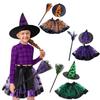 Enchanting Witch Dresses Up Set Eye Catching Witch Costume Set Portable Witch Costume Set For Halloween Parties