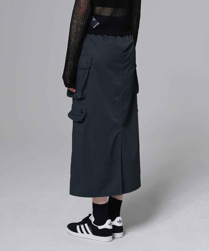 Aussel Utility Cargo Skirt Dark Grey