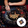 Divinations Tablecloth Sun Moon Pattern Astrology Tarots Card Tablecloth Altars Cloth Divinations Board Game Accessory