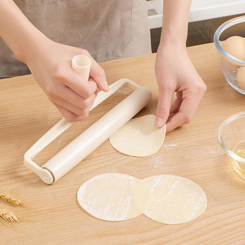 Natural Wood Rolling Pin Nonstick Roller Dough Roller for Easily Pastry and Fondant Preparation in Kitchen