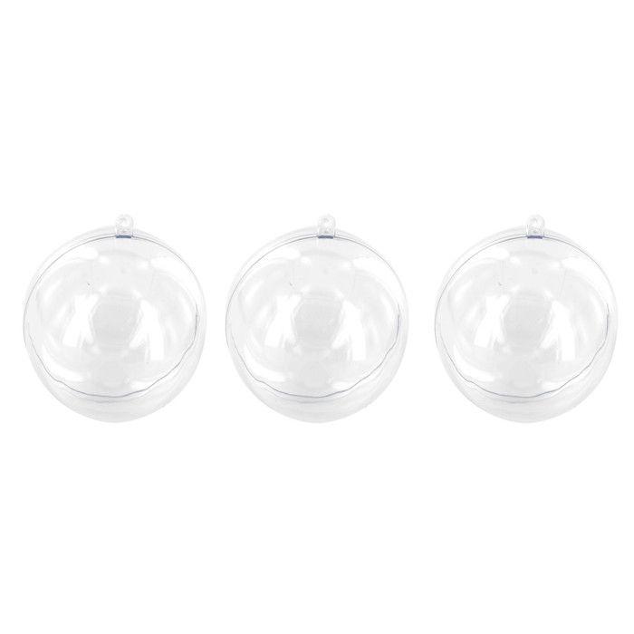 Boule en plastique cristal transparent 7 cm