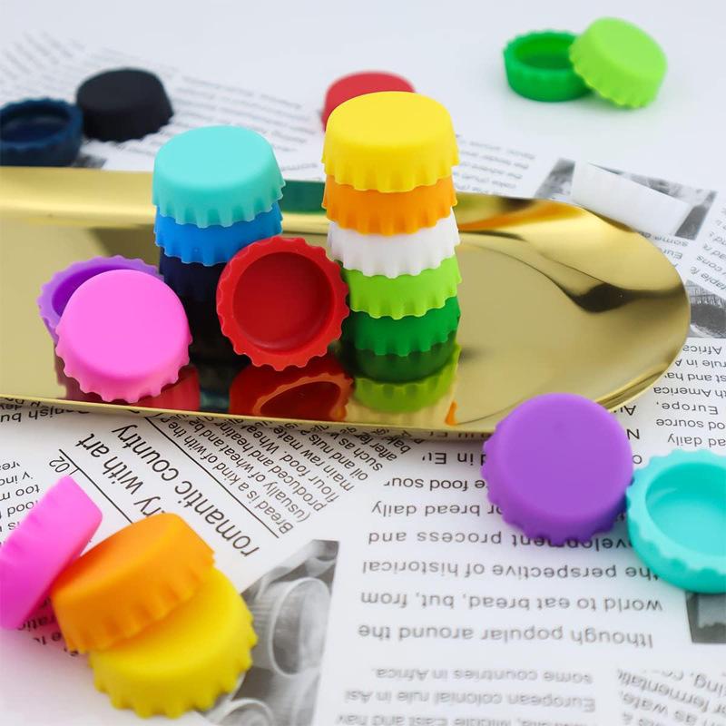 Reusable Silica Gel Bottle Cap Sealed Beer Cap Vinegar Soy Sauce Bottle Soda Cola Cap Wine Protective Stopper