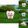 Adorable Pink Blue Resin Elephant Set Miniature Animal Figures For Home Decor