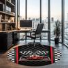 Racing Printed Round Rug Carpet Chair Rug Area Rug Entryway Doormats,for Office Chair Living Room Bedroom Kitchen Room.