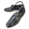 GINZA-1897-TOKYO FUTABAYA Leather Monk Strap Loafers 23.0 Black Business Shoes