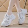 Women's Casual 2025 Spring Daddy Shoes: Lightweight, Height-Enhancing, Thick-Soled Leather Running Sneakers K819