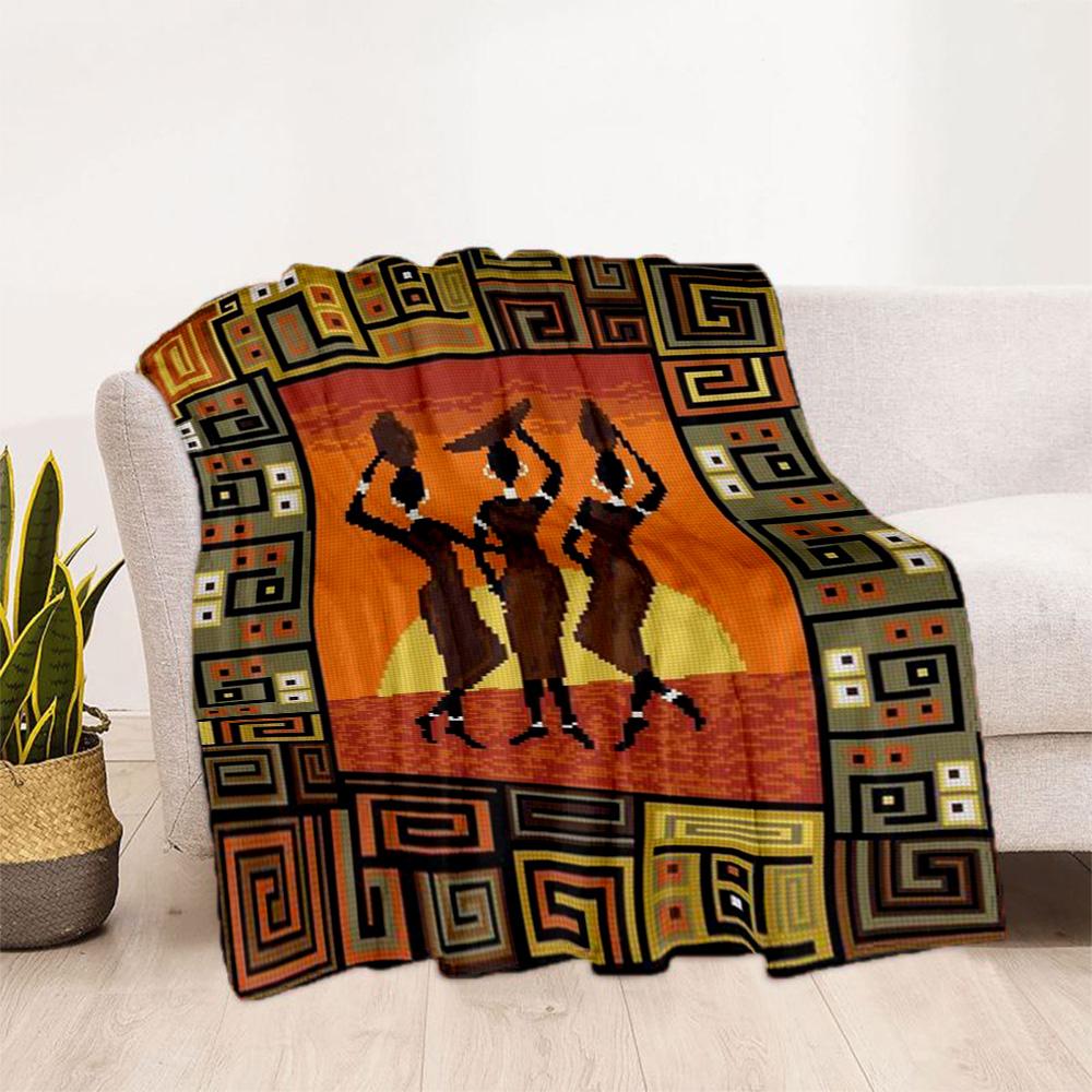African Style Blanket Durable Comfort Perfect for Couch Chair Seaside Four Seasons Multipurpose Digital Print Gift for Travel Home Birthdays