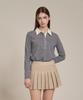Iteoneolmomeonteu Striped Button Collar T-Shirt _ Navy