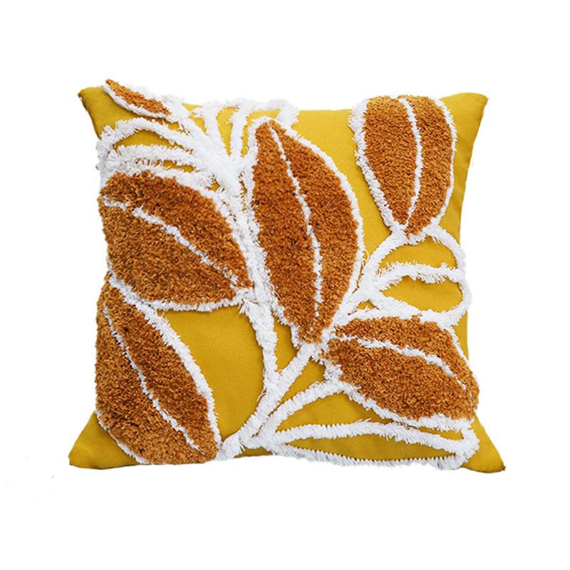 

Подушка в стиле инс, марокканская стеганая наволочка, декоративная подушка для B&B, диванная подушка с кисточками для гостиной, съемная и моющаяся 45x45cm [pillowcase only]