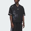 adidas Originals Black Unisex Star Print V-Neck Short-Sleeve T-Shirt KC3569