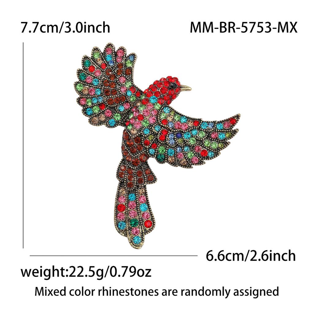 Luxury Rhinestone Bird Brooches for Women Unisex Fashion Animal Pins Friend Event Party New Gifts Jewelry Decoration Accessories