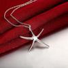 Trending products 925 Stamped Silver Pretty Starfish Pendant Necklace For Women high quality Fashion party wedding Jewelry gift