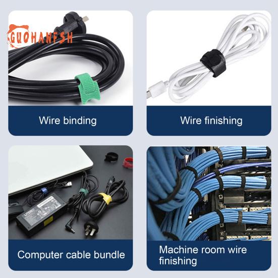 100 Pezzi Cinghia Gestione Cavi Antigroviglio Nastro di Fissaggio Fascette per Cavi in Nylon Fascette per Cavi Gestione Cavi Fornitura per la Casa