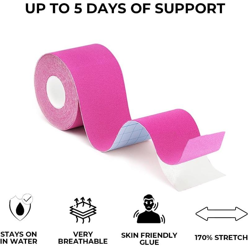 3 Kinesiology Tape Rolls (5 cm x 5 m) Kinesiotape - Professional Physio Tape and Sports Tape - Waterproof & Skin-Friendly Sports Tapes for Muscle