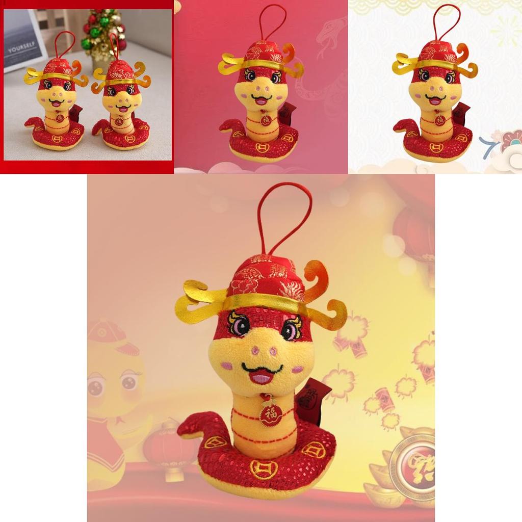 Knuffelslang Speelgoed Voor 2025 Jaar van de Slang Feestelijk Cadeau Aanpasbaar Logo Rode Kleur